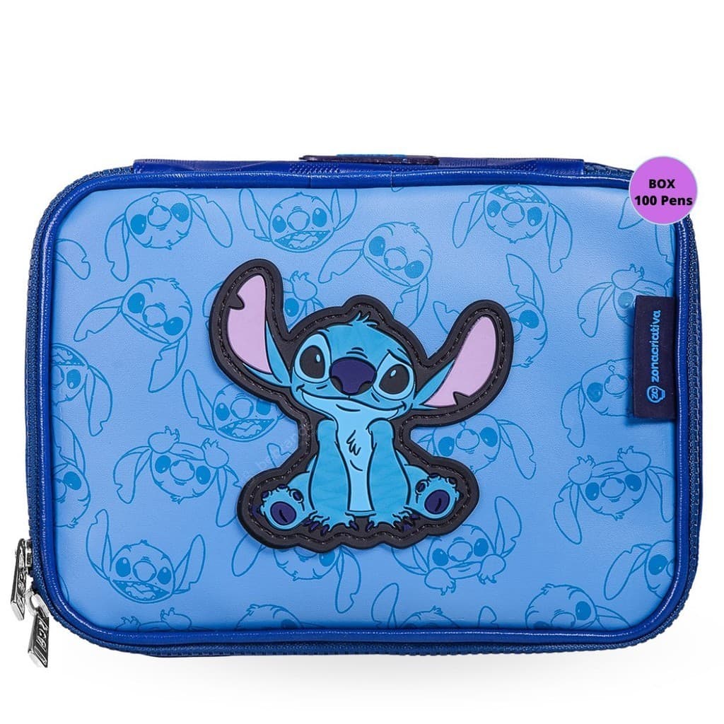 Estojo Box 100 Pens Aplique Stitch™  - ©Disney