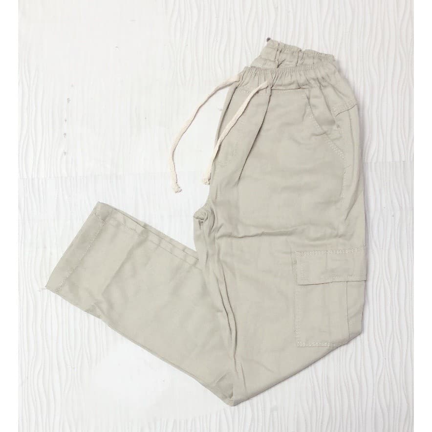 Calça Cargo Infantil Juvenil Menino e Menina Elástico e Cordão
