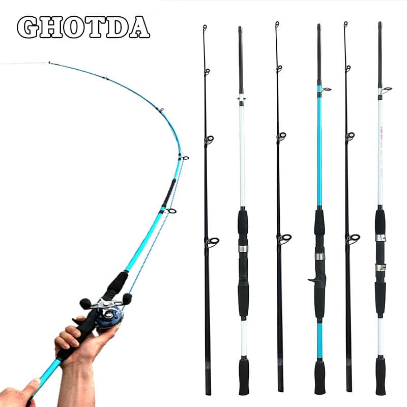 1PC/2PCS 1,5/1,8m Vara De Pesca Com Mosca Telescópica Dura M Portátil De Fibra De Carbono 2 Seções Para Robalo De Carpa
