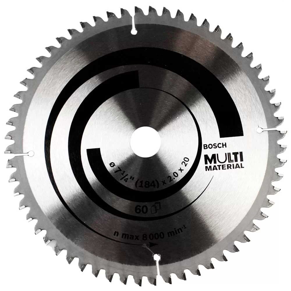 Disco de Serra Circular 7-1/4" 185mm Multi Material Aluminio / MDF BOSCH-2608642193