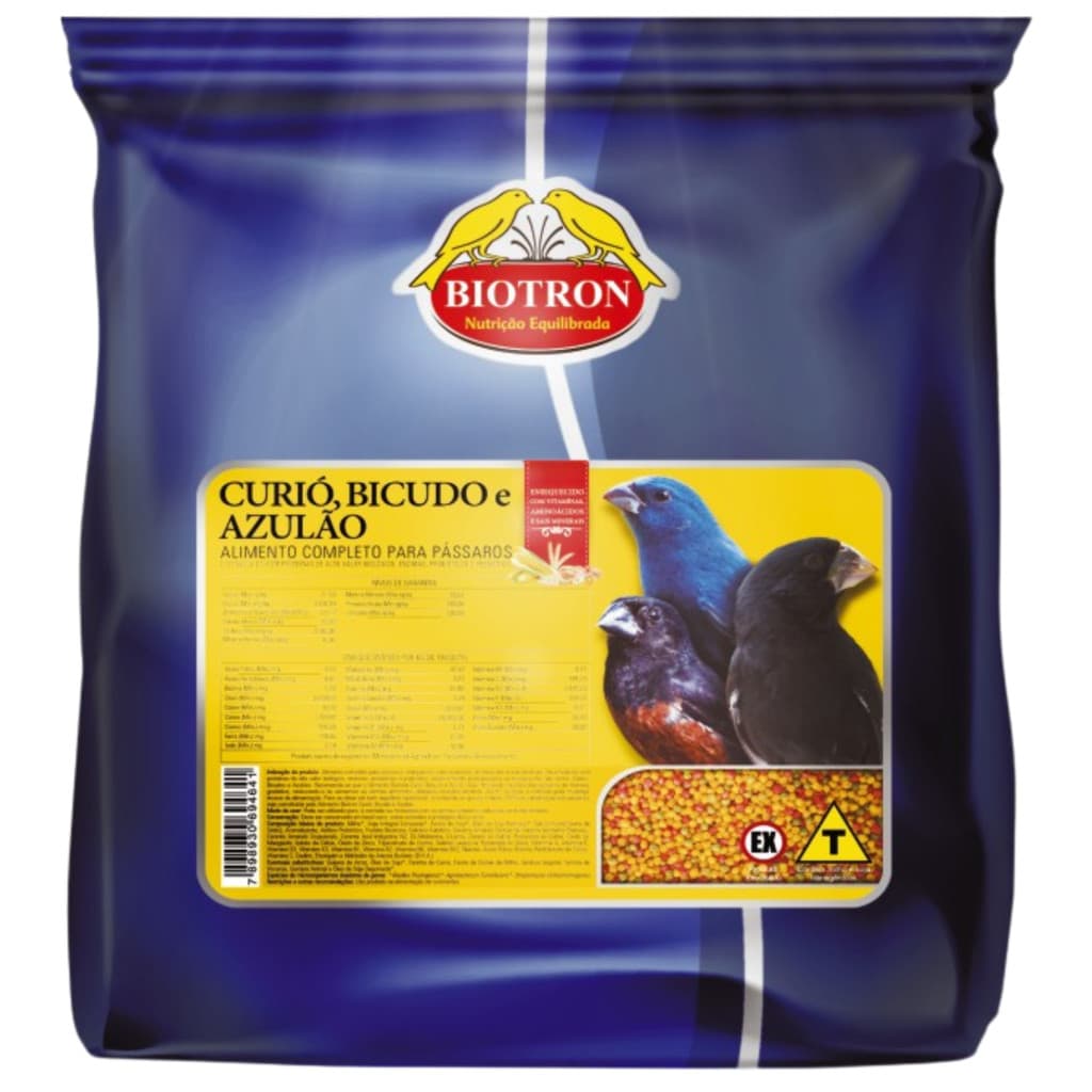 Ração Extrusada Para Curió , Bicudo E Azulão 500g - Biotron