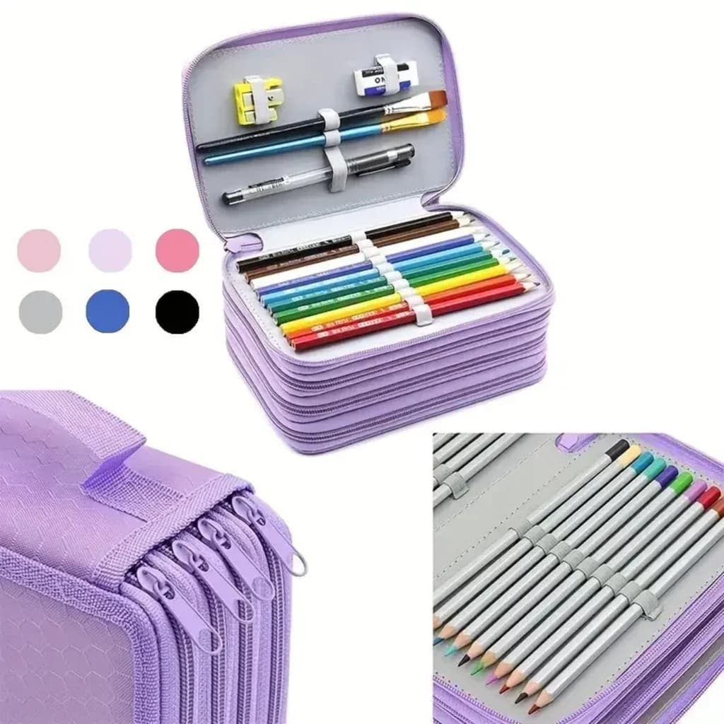 Estojo Escolar/Estojo Box/Estojo De Lápis De Quatro Camadas Com 72 Furos /Material Escolar