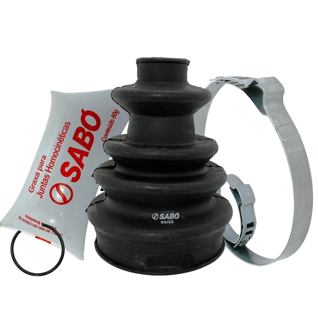 Kit Coifa Homocinética Sabó 78763 Onix Prisma Cobalt 1.0 1.4 c/ Graxa Trava Abraçadeiras