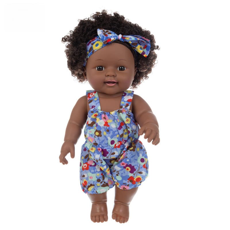 30cm borracha macia renascimento boneca explodindo cabeça africano preto boneca bonito bebê reconfortante boneca brinquedo