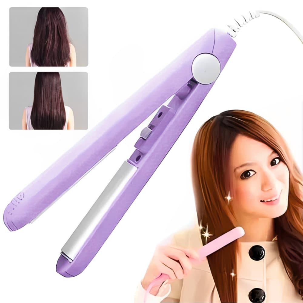 Mini Chapinha Prancha Portátil cerâmica Cabelo Liso Bivolt