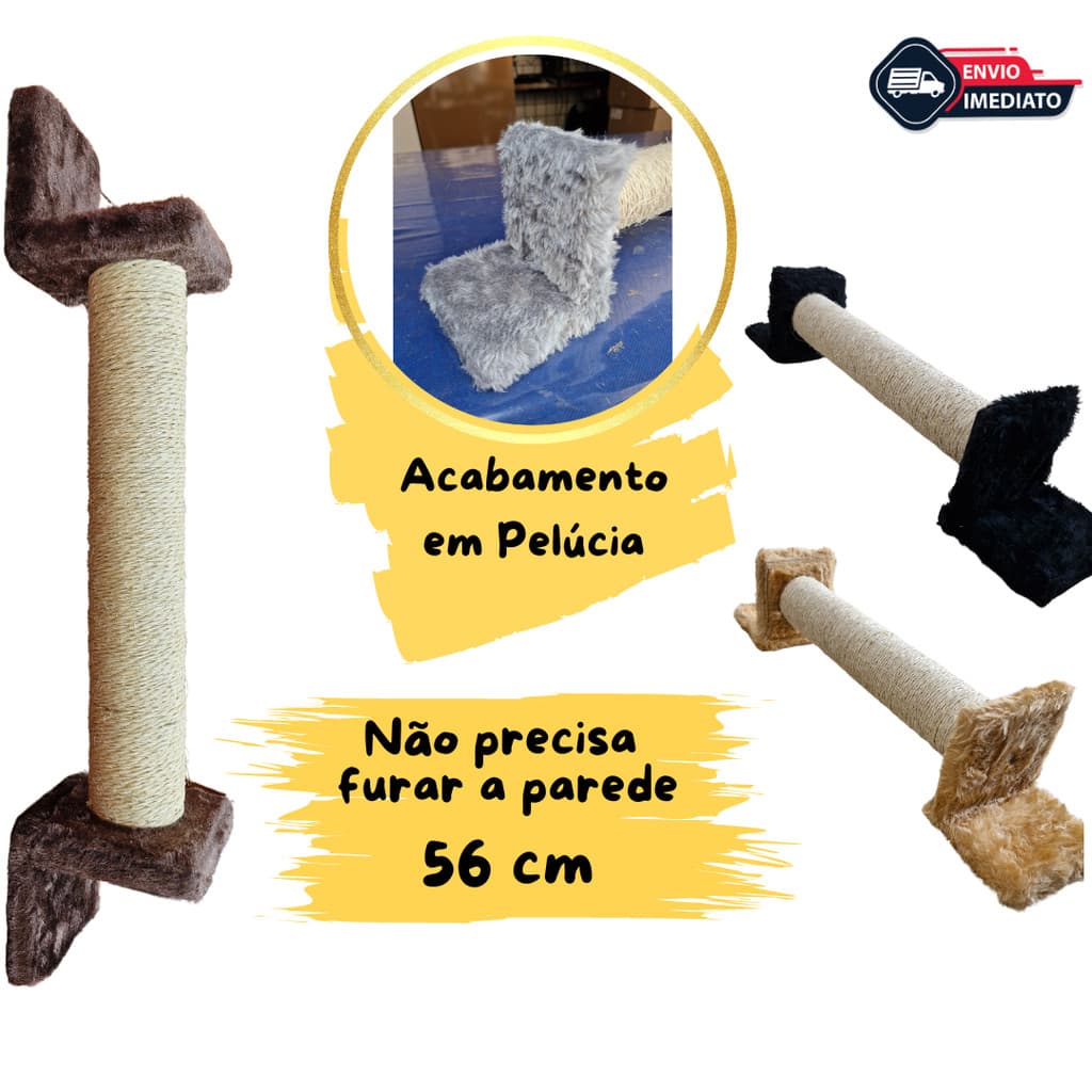 Arranhador Parede Gato Sisal Poste Brinquedo Pet Gato
