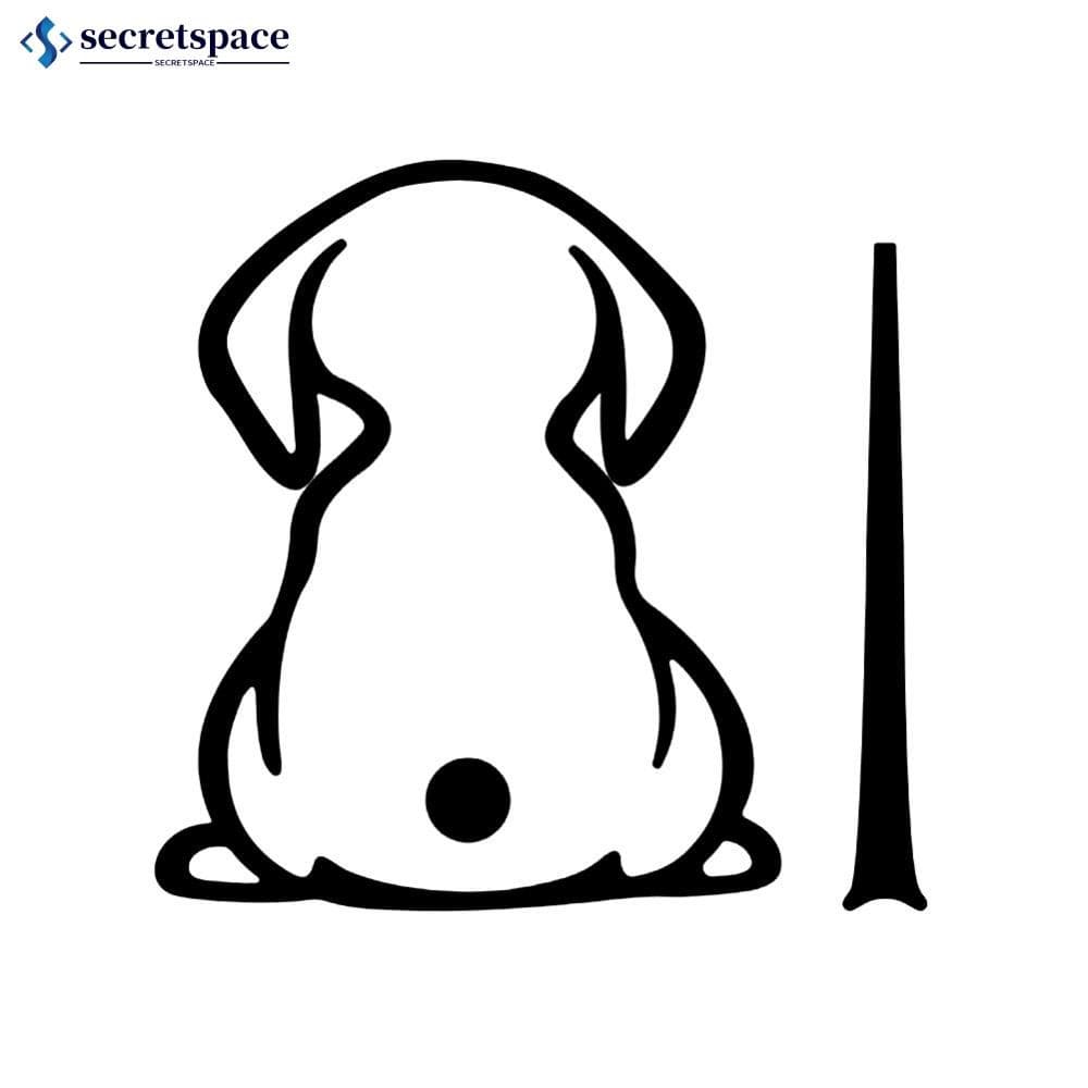 SECRETSPACE Filhote De Cachorro Carro Pára-Brisa Traseiro Reflexivo Limpador Adesivo Abanando Cauda Choques Do Engraçado Decoração Decalques Acessórios Estilo B2Y8