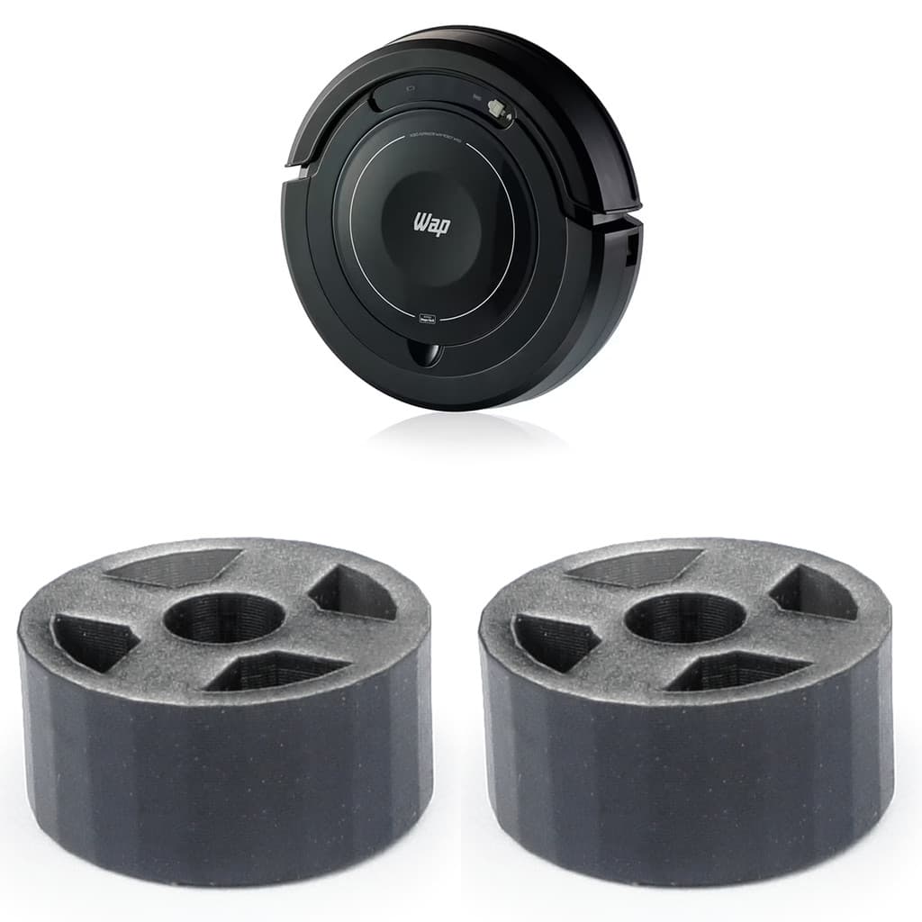 Kit 2 Roda Frontal Dianteira Giratória Robô Aspirador Multilaser Mondial Wap W100-100C ObaBox-Duste Roldana