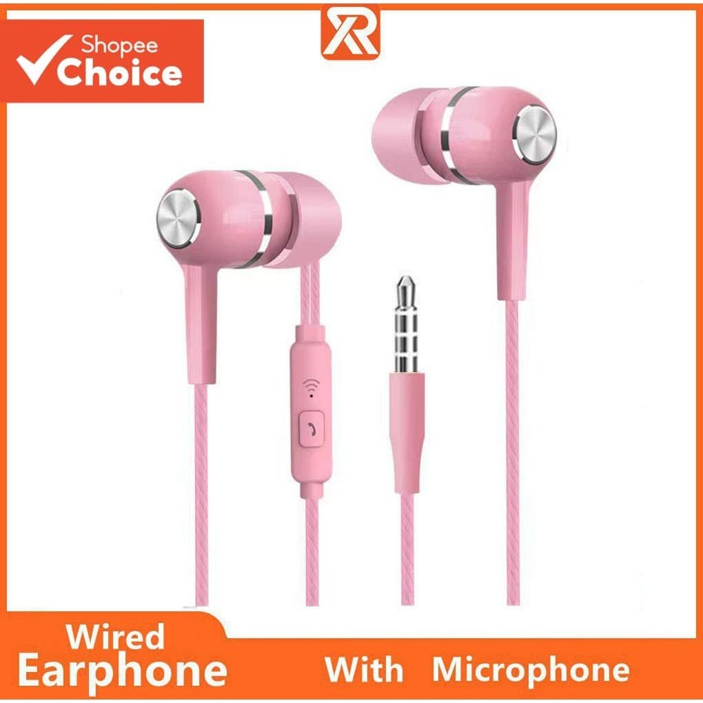Fones De Ouvido Com Fio Jack De 3.5 Mm Intra-Auriculares Esportivos Microfone Embutido Tampões Confortáveis Para Uso Diá