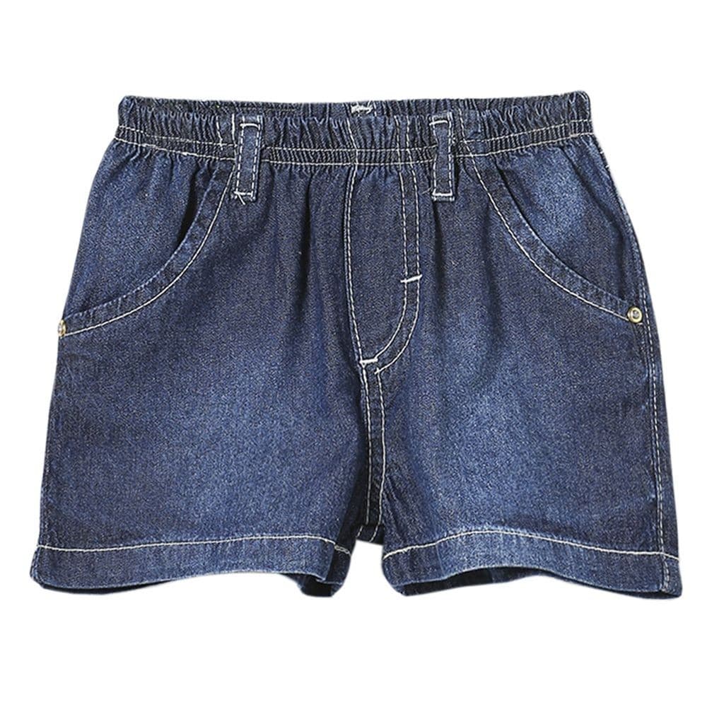 Shorts Bebê Look Jeans Básico Jeans
