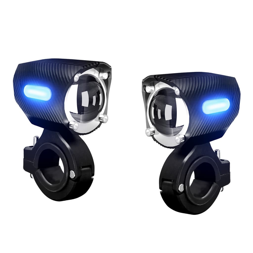 Luzes De Nevoeiro LED Para Motocicleta 120W 18000LM IP67 Auxiliares À Prova D'água Refletores Com Suportes De Montagem C