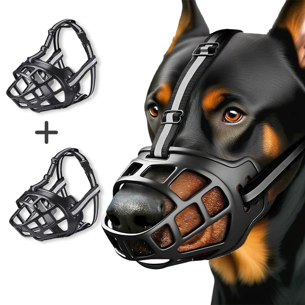 2 Pcs Focinheira Pitbull Pastor Cachorros Grandes Confortavel, Focinheira Pitbull Cachorros Grandes Confortavel