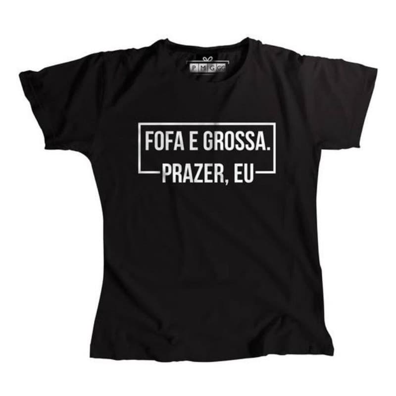 Camiseta Camisa Baby Look Fofa Grossa camiseta feminina algodão t-shirt Tumblr Premium Envio Imediato