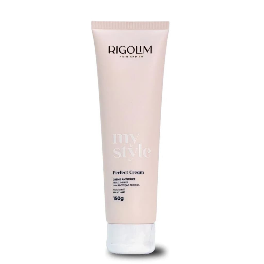 CREME ANTIFRIZZ RIGOLIM HAIR AND CO PERFECT CREAM 150G HIDRATA, CONTROLA O FRIZZ E DÁ BRILHO DIÁRIO