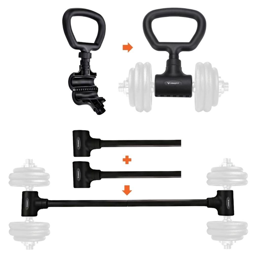 Kit Barra Supino Com Alça Para kettlebell com Ajuste Rápido
