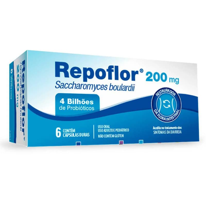 Repoflor Restaurador Flora Intestinal 200mg 06 Caps