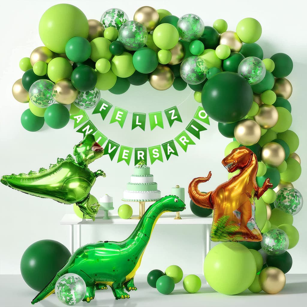 111/120/125 Pcs Kit de Balões Dinossauro Arco Desconstruído Festa Bexiga Menino Completo M1203