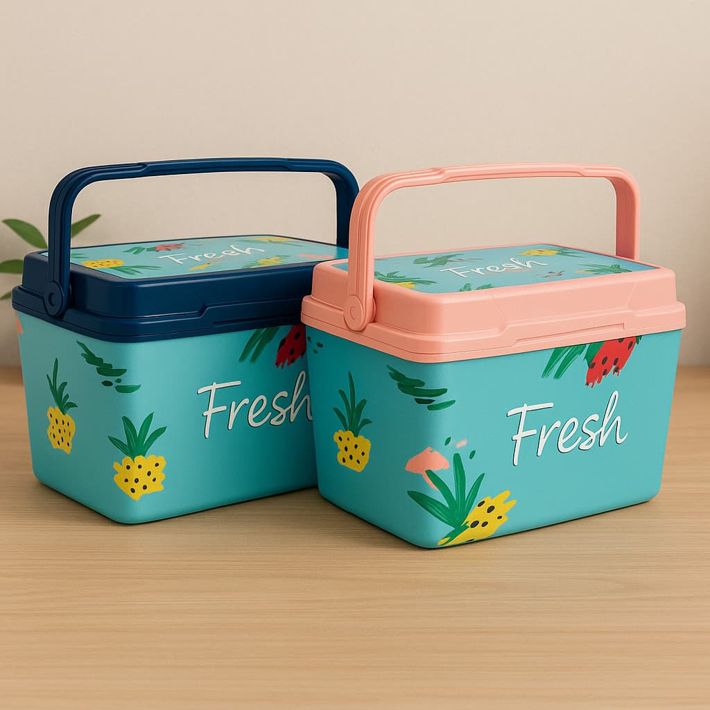 Caixa Térmica Cooler 7L c/ Alça Porta Latas Para Camping Praia Piquenique