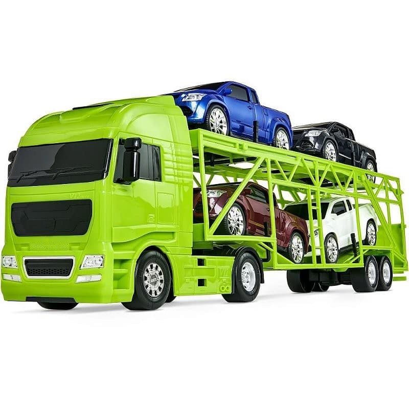 Caminhão Voyager Cegonheira 64CM com 4 Caminhonetes