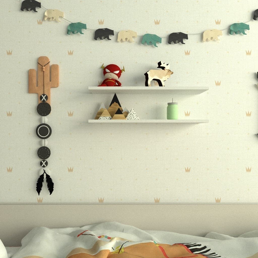 Prateleira Suspensa P15cm Minimalista Branco MDF Organizador Dormitorio Bebe Infantil Kids
