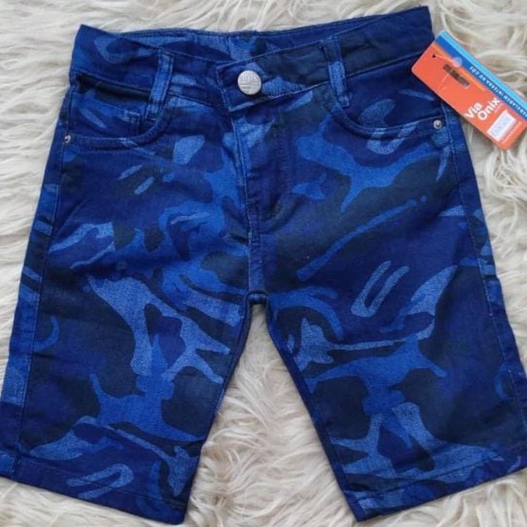 BERMUDA JEANS CAMUFLADO MENINO 4/8