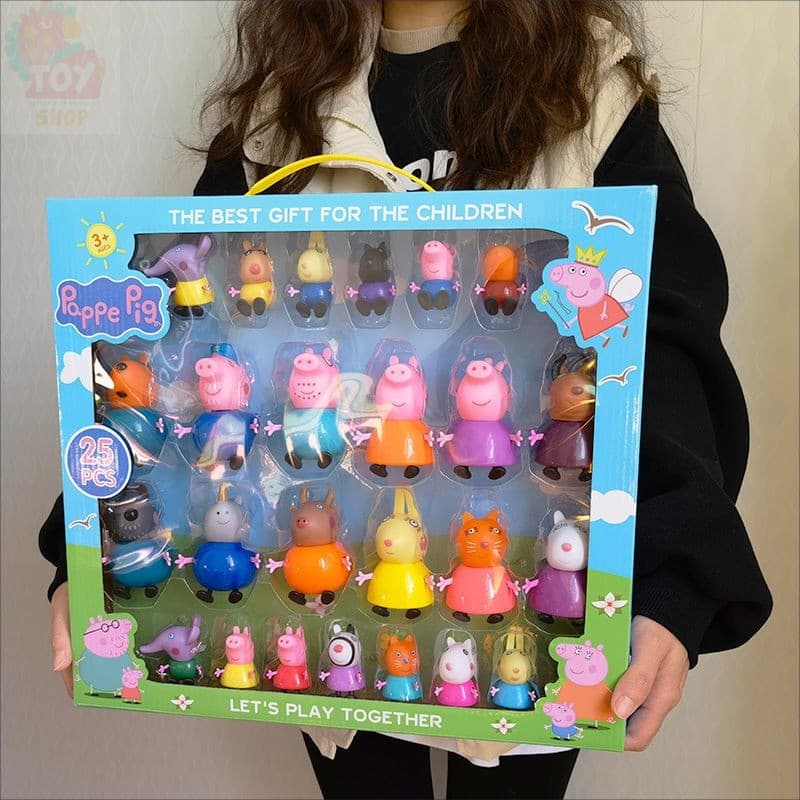 Brinquedos Infantis Peppa Brinquedos Infantis Conjunto de Brinquedos Peppa Porquinho Uma Família de Quatro Bonecas Peppa Brinquedos Domésticos Meninos Meninas Presentes de Aniversário