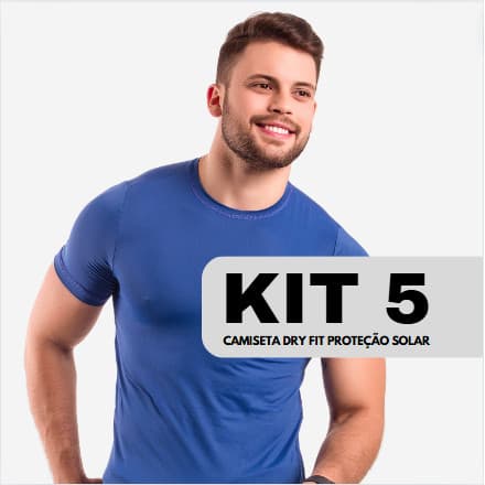 Kit 5 Camisas De Academia Corrida Masculina Dry Fit Proteção Solar