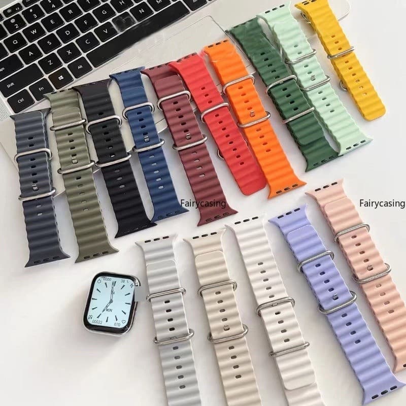 42 Cores Pulseira Oceânica Para Relógios Apple Série 8 ultra 49mm 45mm 41mm Smartwatch