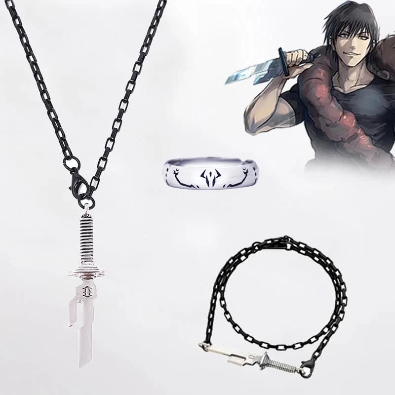 Anime Fushiguro Toji Jujutsu Kaisen Invertido Lança Do Céu Colar Pulseira Anel Gojo Cospaly Presente Criativo Para Fãs