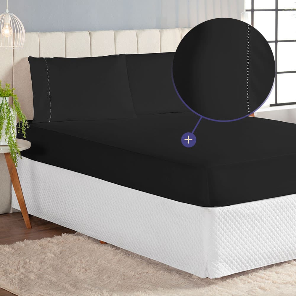 Jogo de Cama Casal Padrão 3 Peças New Laura Percal 400 Fios
