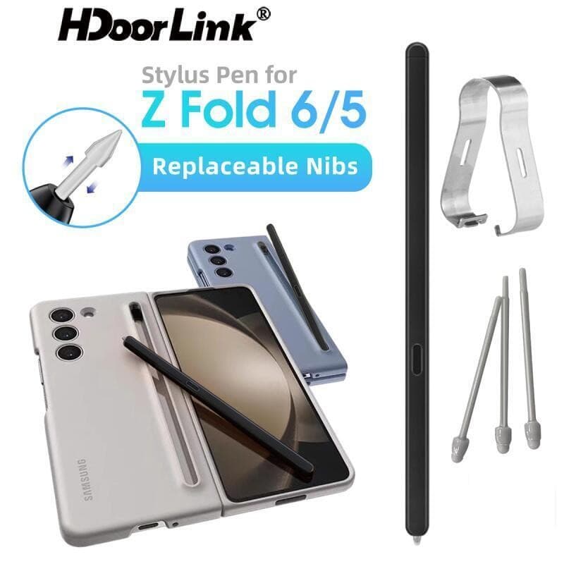 HdoorLink Caneta Eletromagnética Stylus Para Samsung Galaxy Z Fold 6 5 5G Magro S Compatível Tela Dobrável