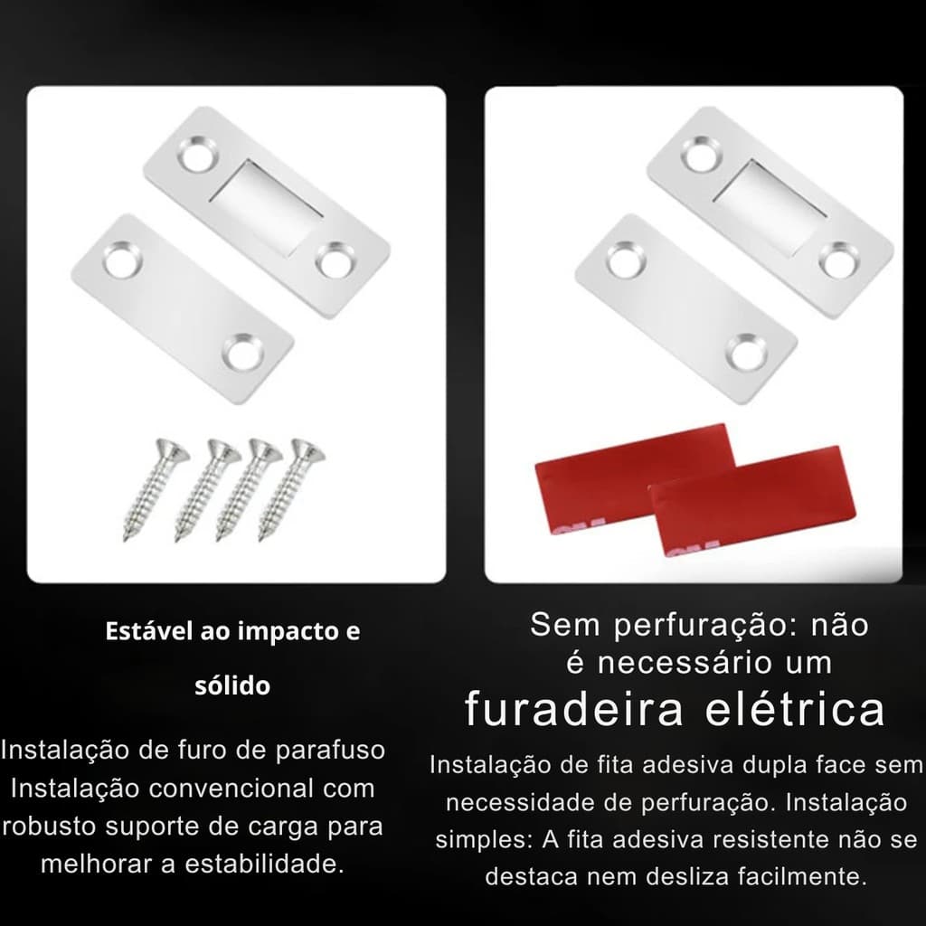 Kit com 4 Chapinhas Magnética Imãs de Tração Porta Gaveta Armário Fechada