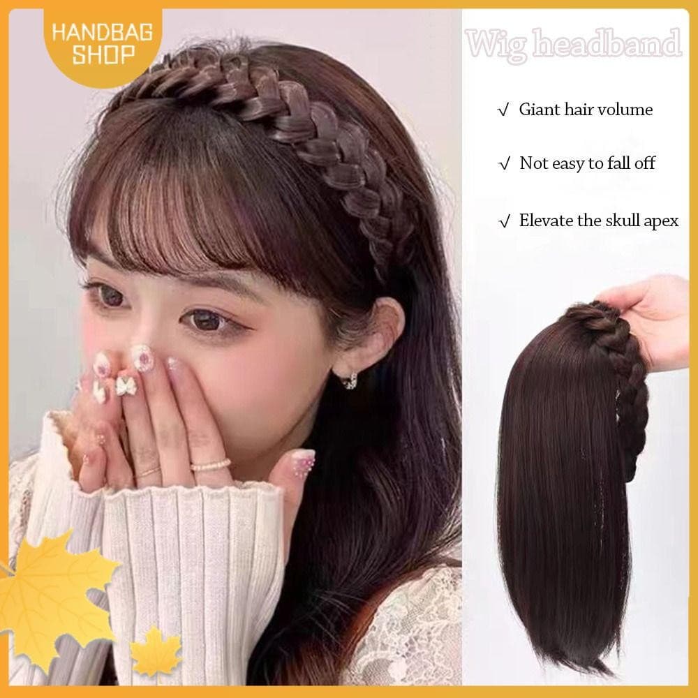 Bolsa Peruca Faixa De Cabelo , Cabeça Sintética Natural , Postiços De Parte Média Invisível Ultraleve Para Mulheres