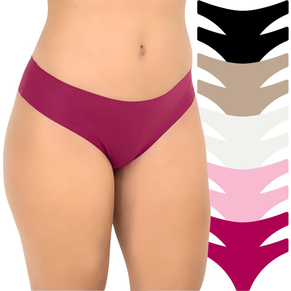 Kit 10 Calcinha Feminina Sem Costura Tanga Poliamida  Promoção