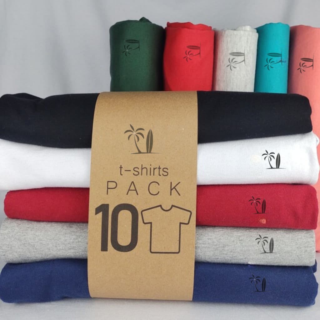 Kit 10 Camisetas Masculinas 100% Algodão