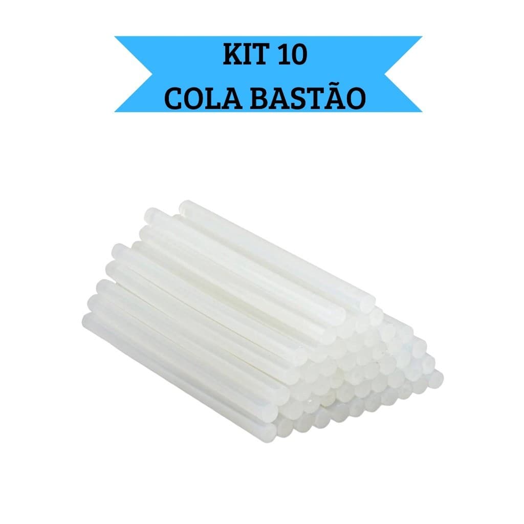 Kit 10 Cola Quente  Bastões de Cola Quente Fino Profissional