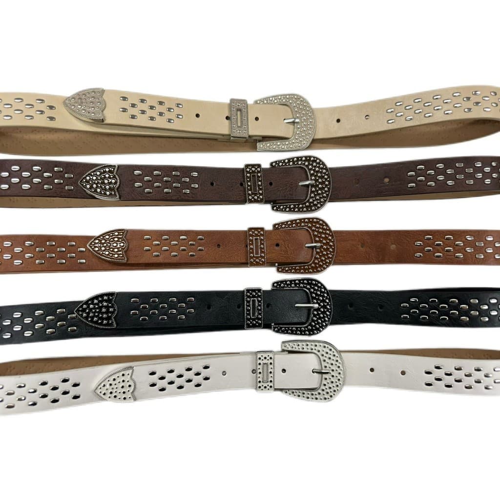 Cinto Country Unissex Cowboys Detalhe Bolinhas C3085