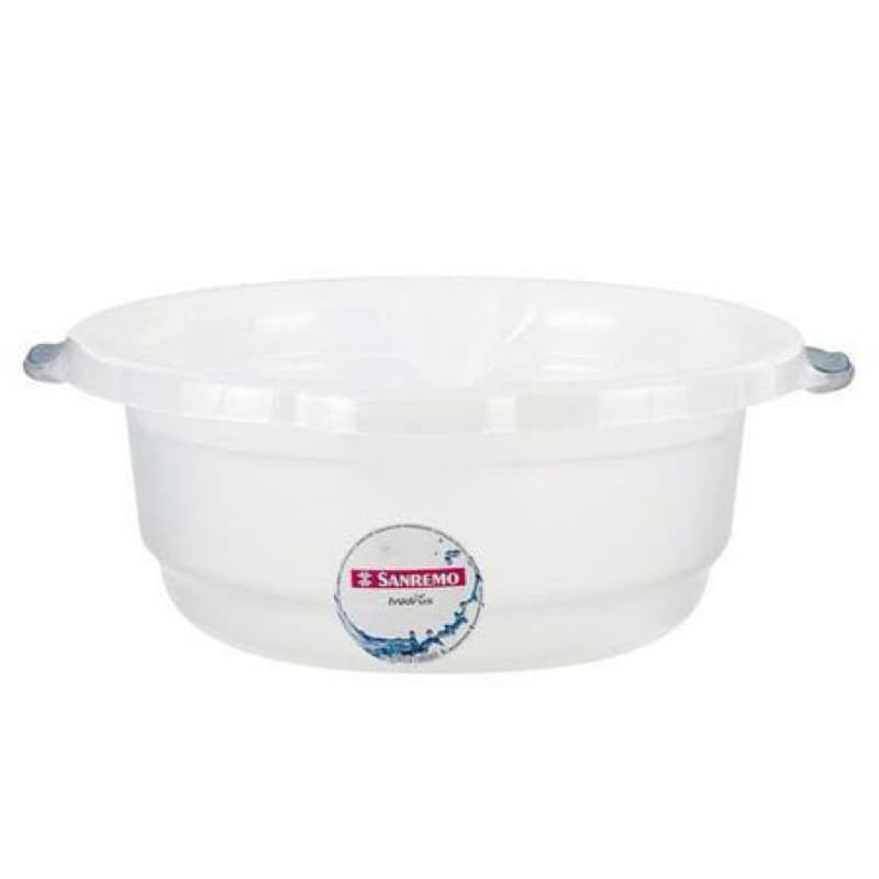 Bacia Plástica Transparente Com Borracha nas Laterais Sanremo 8,6 Litros