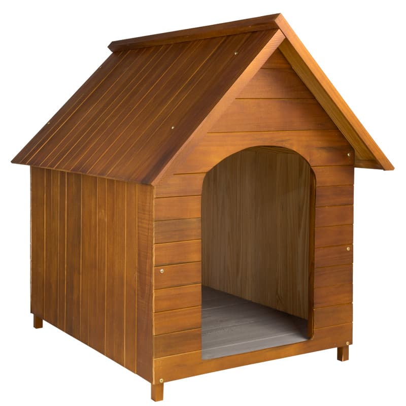 Casa Casinha De Cachorro em Madeira Pintada Grande N4 Cor Cerejeira