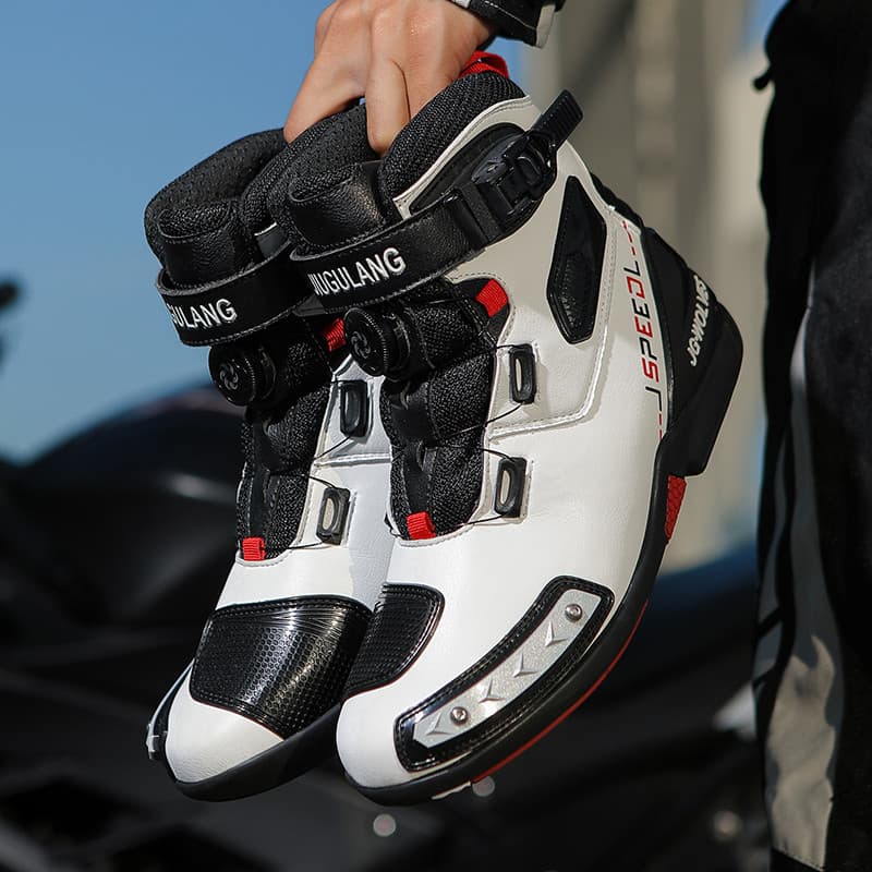 Esportes ao ar livre botas de motocicleta de alta qualidade sapatos de motocicleta botas de pista homens mulheres sapato