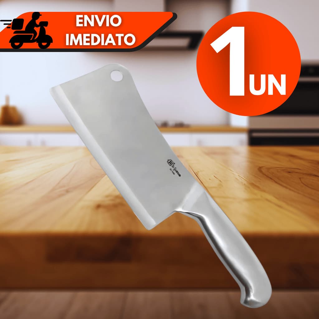 Faca Cutelo Inox Profissional 28 cm – Unidade Avulsa para Uso Doméstico