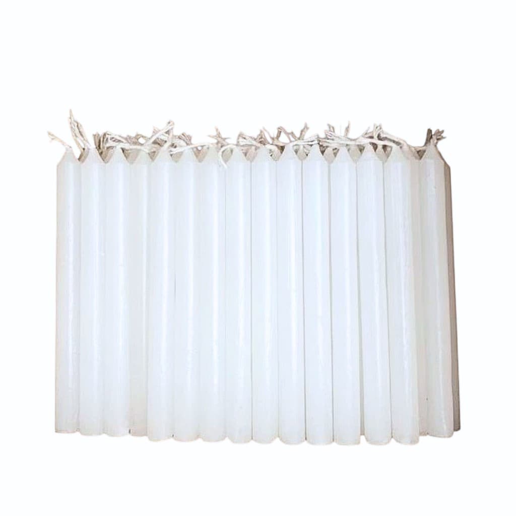 100 Velas Palito Branca Parafina Pura (14 cm X 1,2 cm)