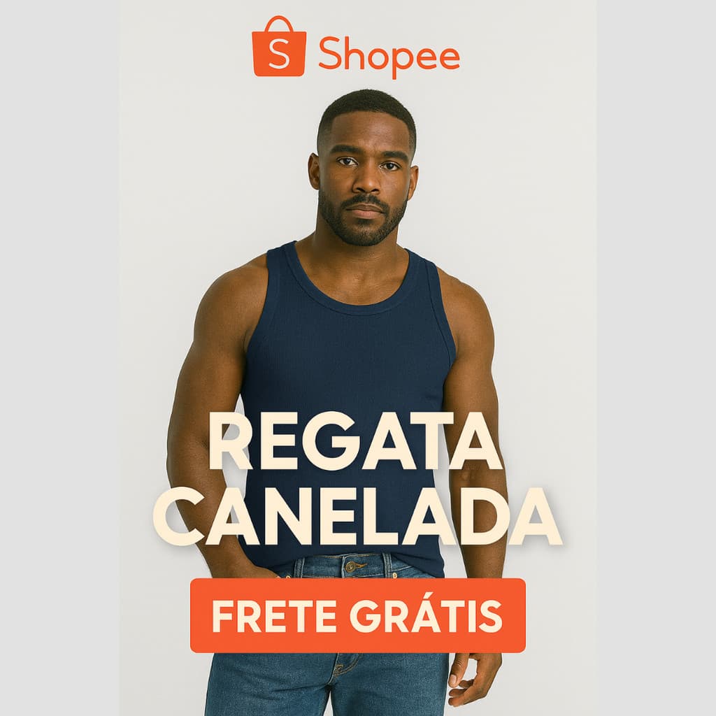 Oferta! Regata Canelada Masculina – Peça Chave do Seu Look Regata Canelada Americana Básica