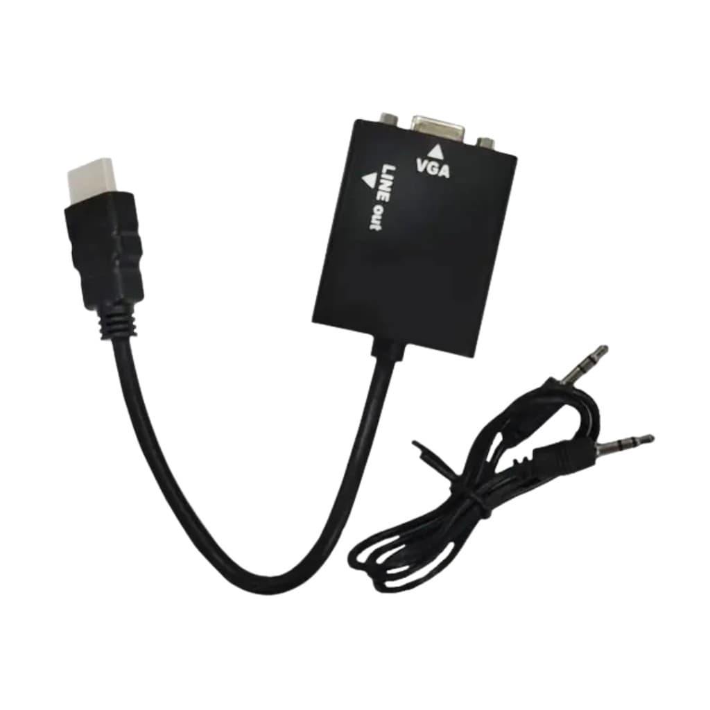 Cabo Adaptador Conversor HDMI Para VGA Macho Saída P2