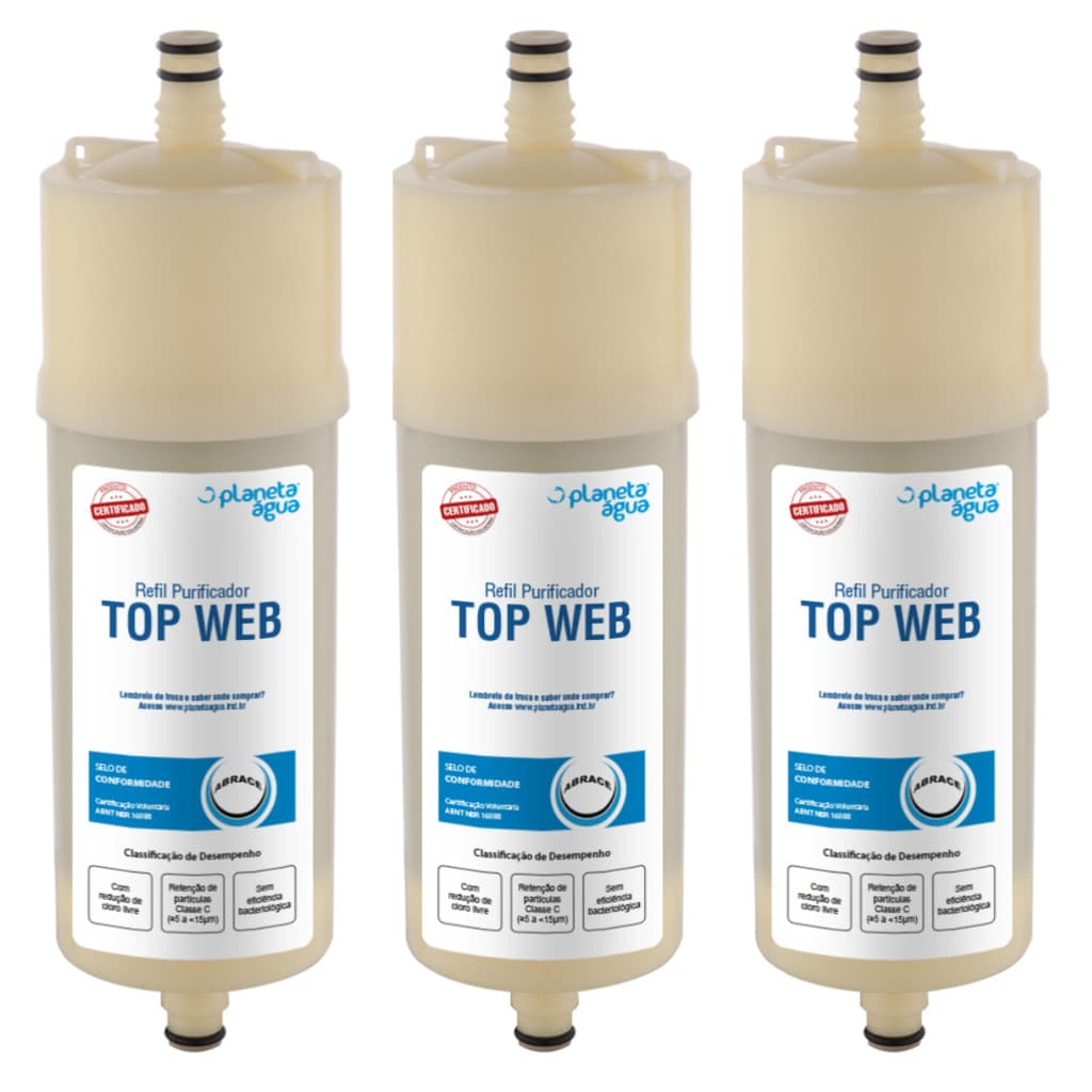 KIT 03 Un Refil Planeta Agua Top Web Código 1023A  Compatível com Aparelhos: Europa HF Hebe e Bliss