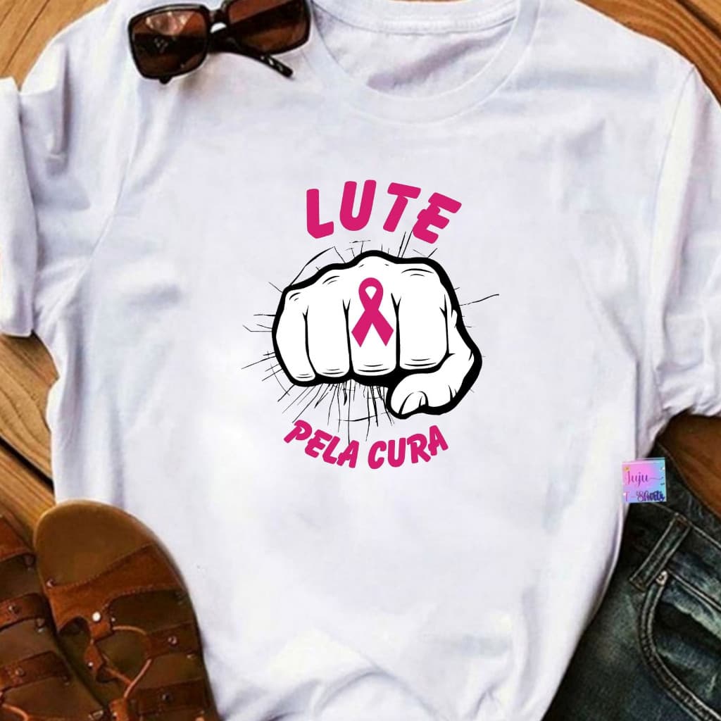 T-Shirts Baby Look Feminina/Campanha Contra o Câncer de Mama/Outubro Vestimos Rosa/Esperança