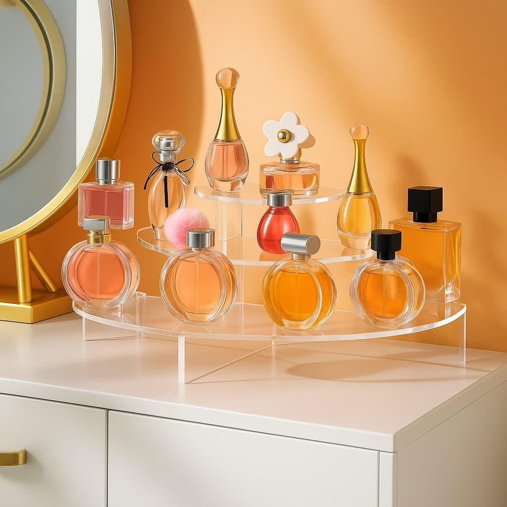 Expositor Organizador Em Acrilico Luxo Para Maquiagem/ Perfumes