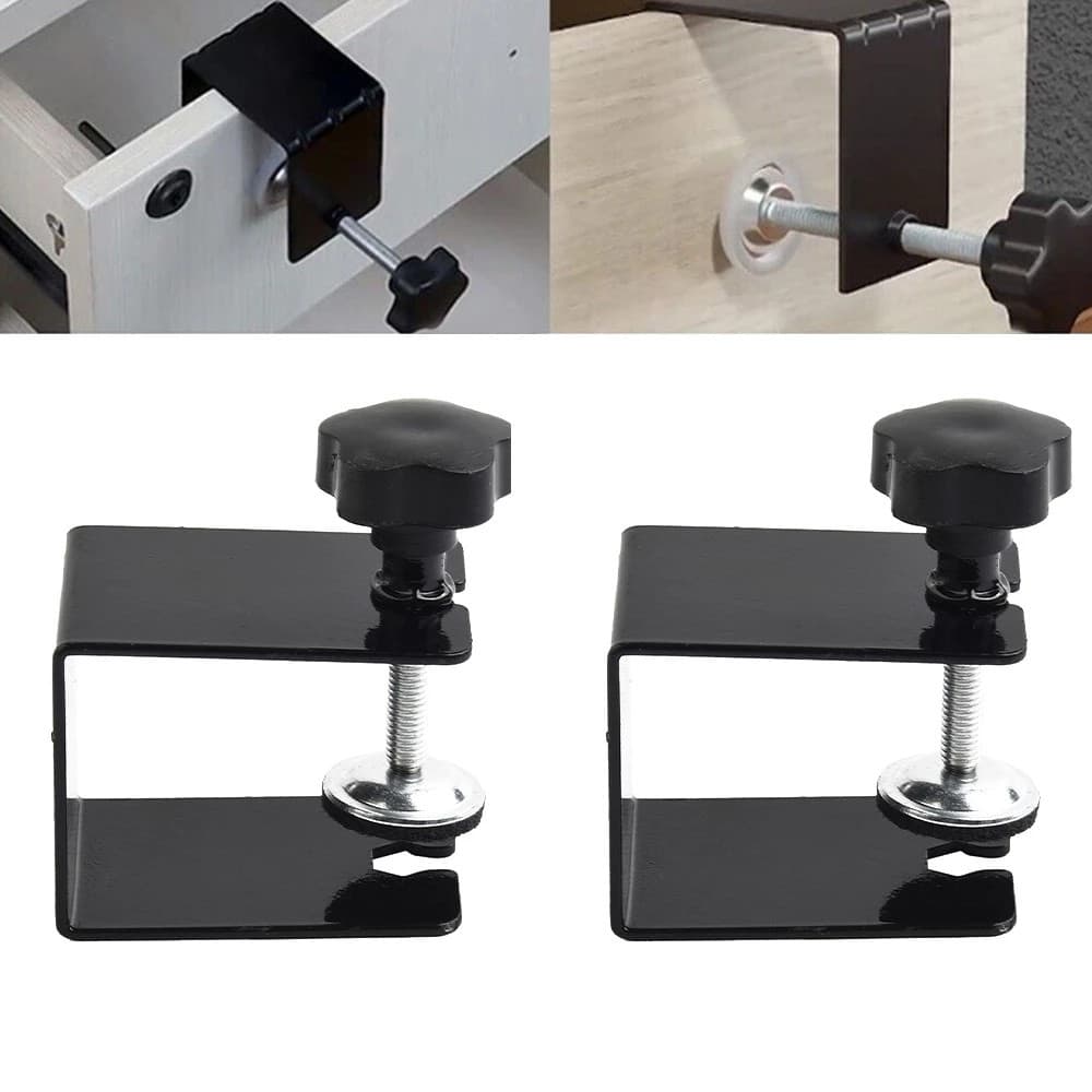 Kit 2 Pçs Sargento Tipo Grampo De Fixação Aperto Rapido Para Marcenaria Marceneiro Instalação De Gavetas