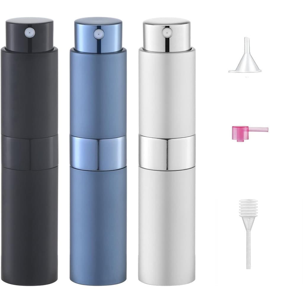 3 Pçs Perfume Atomizador Garrafa De Viagem Recarregável Pulverizador Colônia Portátil Para Homens Mini Spray Vazio Recar
