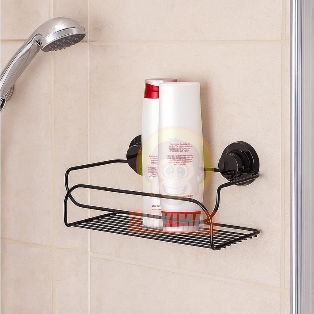 Suporte Porta Shampoo Banheiro Box Com Ventosa Metal Future 25cm